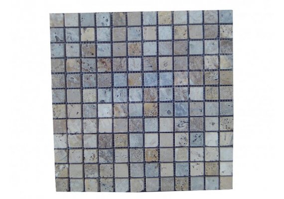 Travertin Mixte Mosaïque 2,3x2,3 cm Antique  1