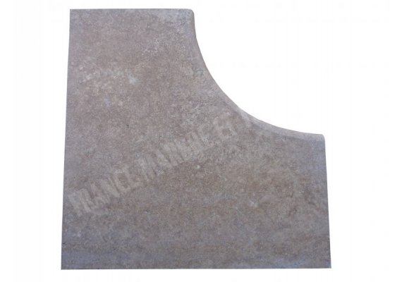 Travertin Walnut 1A Margelle Rentrant 61x61 3 Arrondi 1
