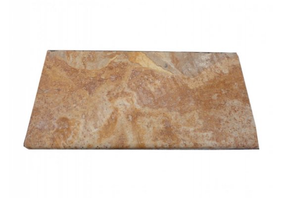Travertin Jaune Scabas Margelle 30x60 3 cm Arrondi 1