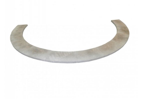 Travertin Beige Margelle Courbe 150/30,5 5 cm Droit 1