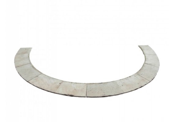 Travertin Clair Margelle Courbe 150/30,5 3 cm Arrondi 1