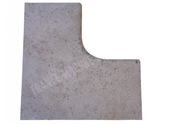 Travertin Beige 1B Margelle Rentrant 61x61 3 Arrondi 1