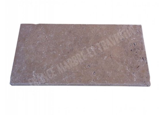 Travertin Noce Margelle 30,5x61 3 cm Arrondi 1