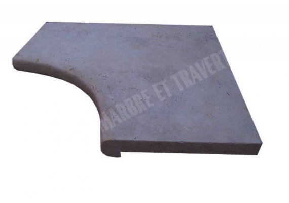 Travertin Beige Nez de Margelle Rentrant 61x61 5 cm  1