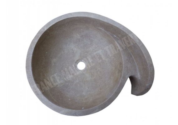 Travertin Noce Vasque Escargot Adouci 1