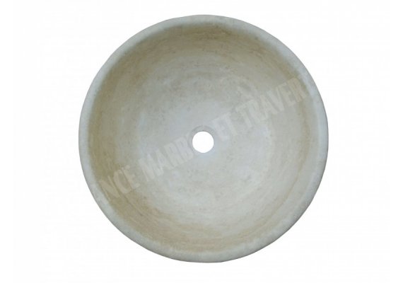 Travertin Beige Vasque Bol Eclaté 1
