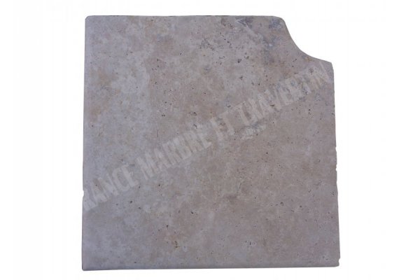 Travertin Beige 1B Margelle Rentrant 40x40 3 Arrondi 1