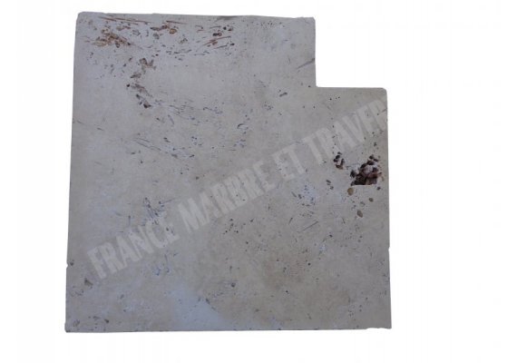 Travertin Beige 3B Margelle Rentrant 43x43 5 Droit 1
