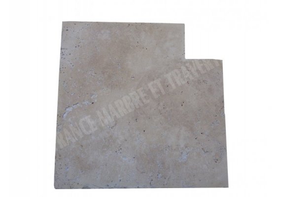 Travertin Beige 3A Margelle Rentrant 40x40 5 Droit 1