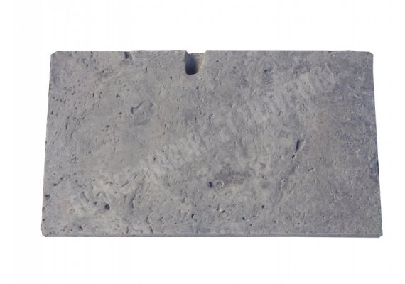 Travertin Silver Margelle 35x61 4 cm Arrondi  1