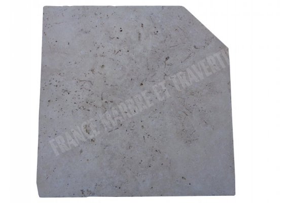 Travertin Noce 1A Margelle Rentrant 40x40 3 Droit 1