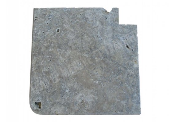 Travertin Silver B Margelle Sortant 40x40 3 cm Arrondi 1