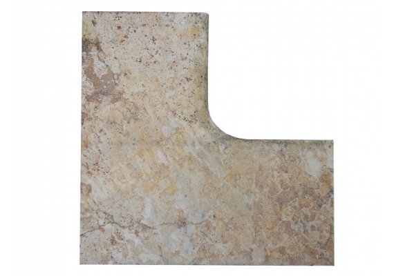 Travertin Scabas 1A Margelle Rentrant 61x61 3 Arrondi 1