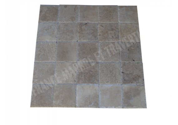 Travertin Walnut 20x20 1,2 cm Brossé 1