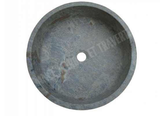 Travertin Silver Vasque Cylindre Plat Adouci 1