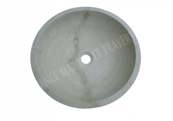 Travertin Beige Vasque Bol Plat Adouci 1