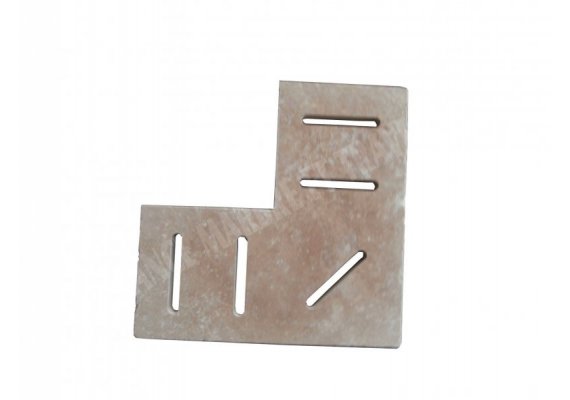 Travertin Beige Grille Coin Modèle Rainure 50x50 3 cm 1
