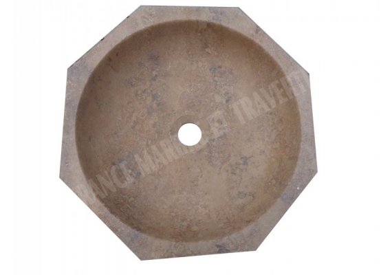 Travertin Noce Vasque Octogonal Adouci 1