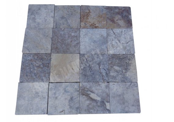 Travertin Silver Pavé 15x15 3 cm Antique  1