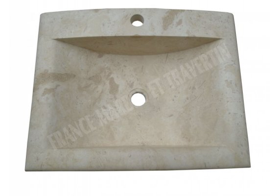 Travertin Beige Évier 56x42 15 cm Adouci 1