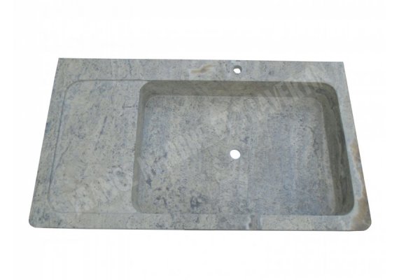 Travertin Silver Évier 120x60 18 cm Adouci 1