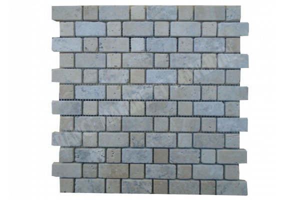 Travertin Silver & Jaune Mosaïque Bordeaux 2 1