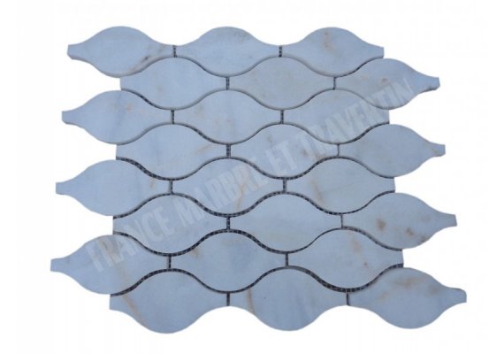 Marbre Blanc Arabesque Mosaïque Citron Poli 1