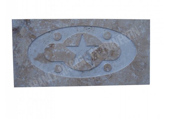 Travertin Beige Décor Gravure 20x30 cm Adouci 1