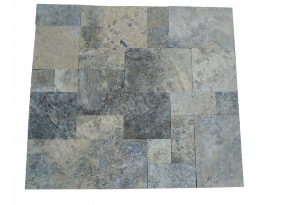 Travertin Silver Mini Opus Romain 1,2 cm Antique  1