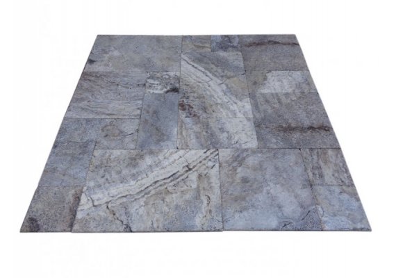 Travertin Silver Opus Romain 1,2 cm Brossé 1