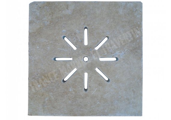 Travertin Beige Siphon Soleil 28x28 cm 1