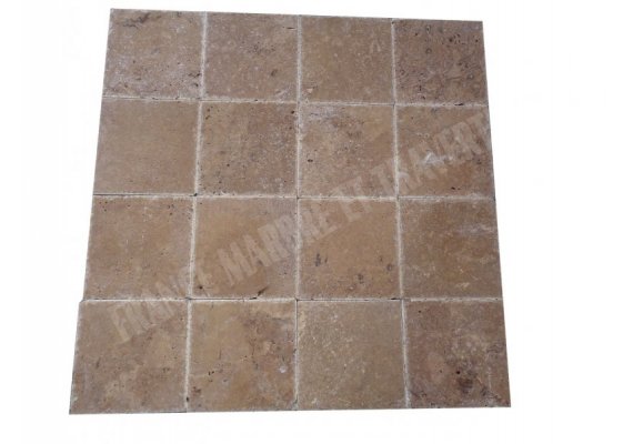 Travertin Noce 20x20 1,2 cm Brossé 1