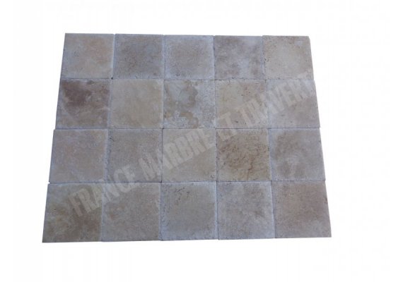 Travertin Beige Nuance 20x20 1,2 cm Brossé 1