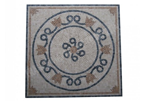 Travertin Mixte Micro Rosace 61x61 cm Antique 1