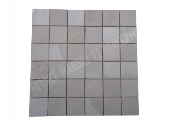 Marbre Beige Marfil Mosaique 4,8x4,8 cm Adouci 1