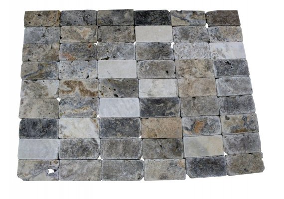 Travertin Silver 7,5x15 cm Antique 1