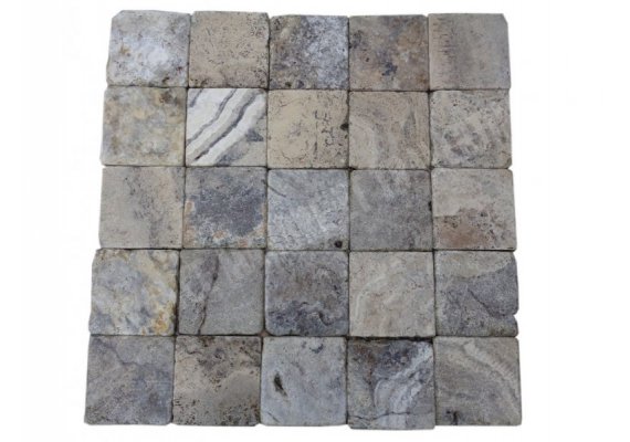 Travertin Silver 15x15 cm Antique 1