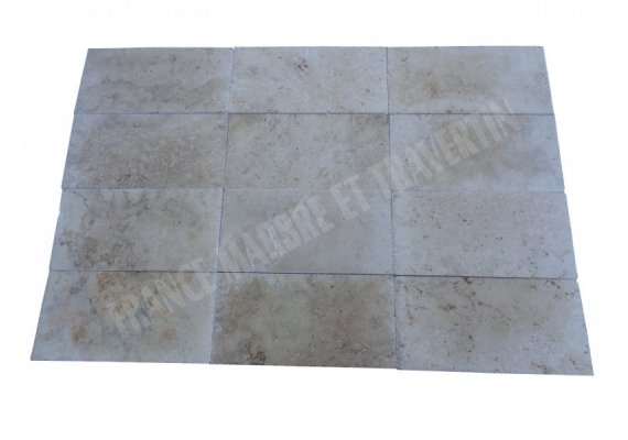 Travertin Beige Nuance 20x40 1,2 cm Brossé 1