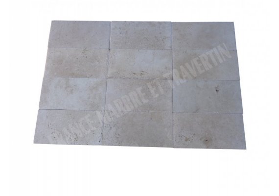 Travertin Beige Clair 20x40 1,2 cm Brossé 1