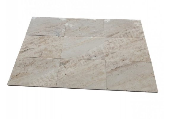 Travertin Beige Clair Veiné 40x60 2 cm Brut 1