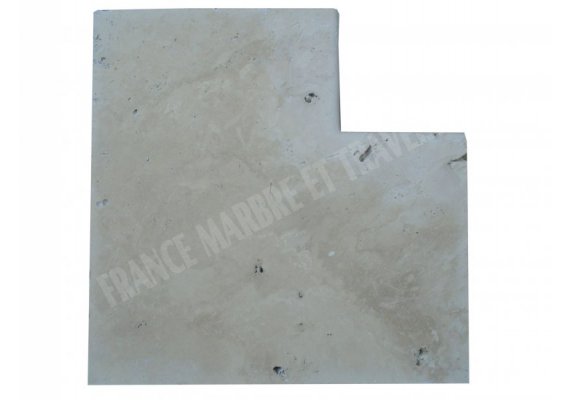 Travertin Beige 3C Margelle Rentrant 61x61 3 Arrondi 1