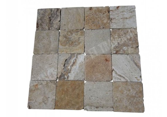 Travertin Jaune Valencia Scabas 20x20 cm Antique 1