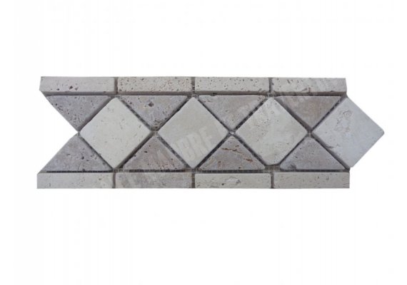 Travertin Frise Beige & Noce 28x11 cm  1