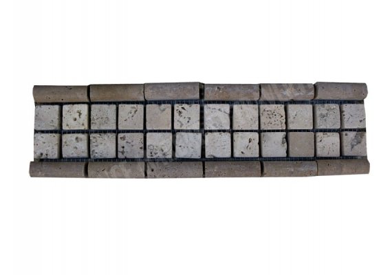 Travertin Frise Mouleur Noce & Beige 30x8 cm 1