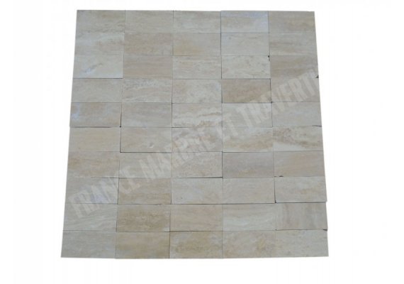 Travertin Beige Clair Veine 7,5x15 cm Adouci 1
