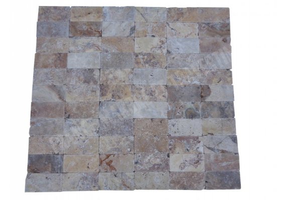 Travertin Jaune Scabos 7,5x15 cm Antique 1