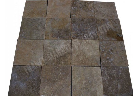 Travertin Walnut 20x20 cm Adouci 1