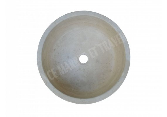 Travertin Beige Vasque Pot 2 Adouci 1