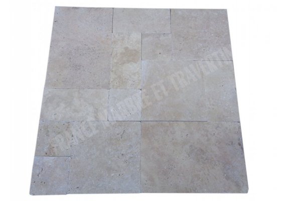 Travertin Beige Clair Opus Romain 2 cm Antique  1