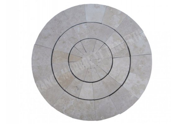 Travertin Beige Cercle Manoir Diamètre 90 cm 1